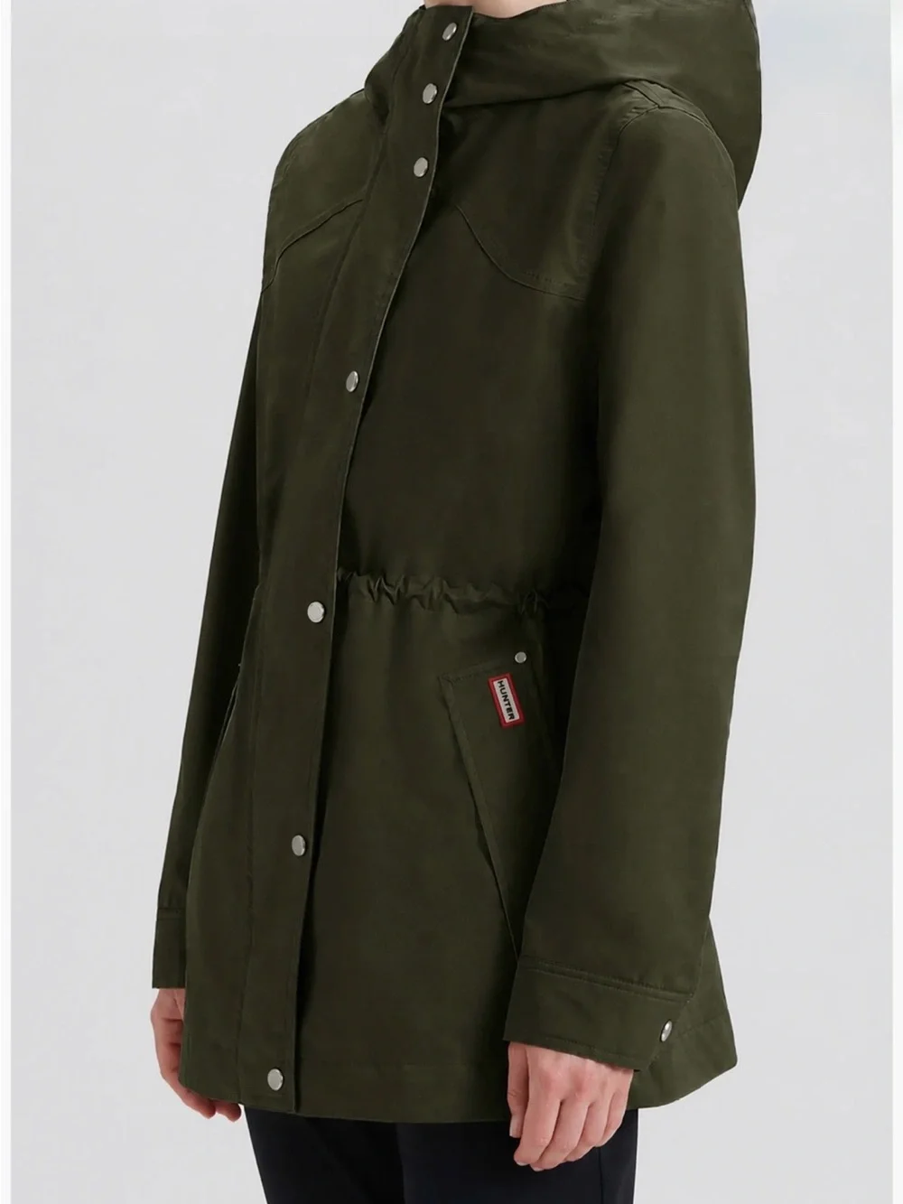 NWT-HUNTER Adela Water Repellent Cotton Canvas Hooded Jacket women’s size small